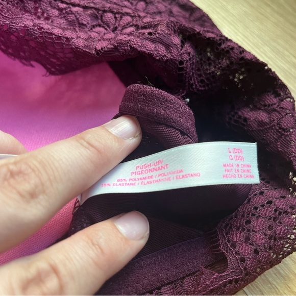 Victoria Secret Pink High Neck Lace Push up Bralette - Picture 9 of 10